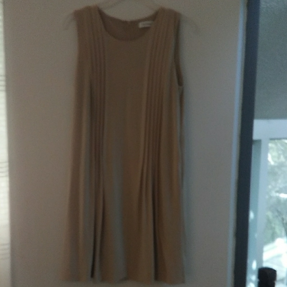 Calvin Klein tan dress